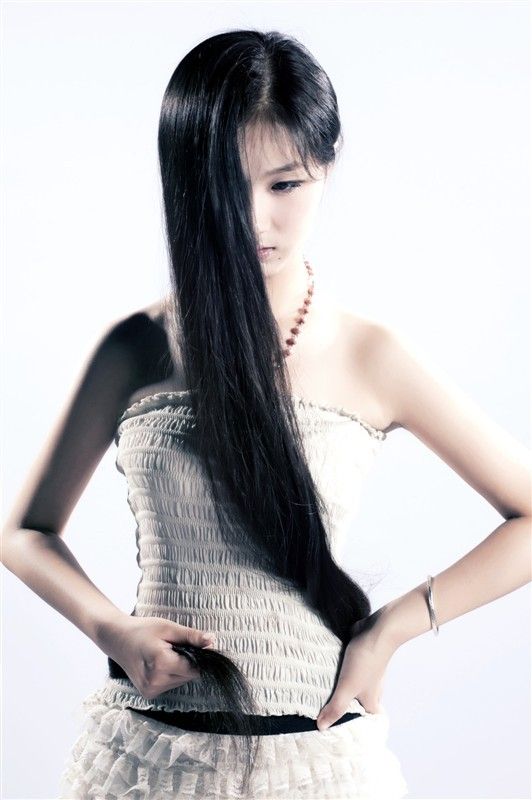 极品美女的超长发